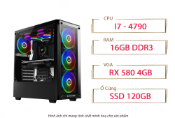 PC QA Gaming 16 Intel Core I7 4790 RX 580 4GB Ram 16GB 120GB SSD