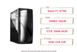 PC QA Gaming 003 Intel Core i7-4790 – RAM 16GB – SSD 256GB – HDD 500GB – GTX 1660 6GB